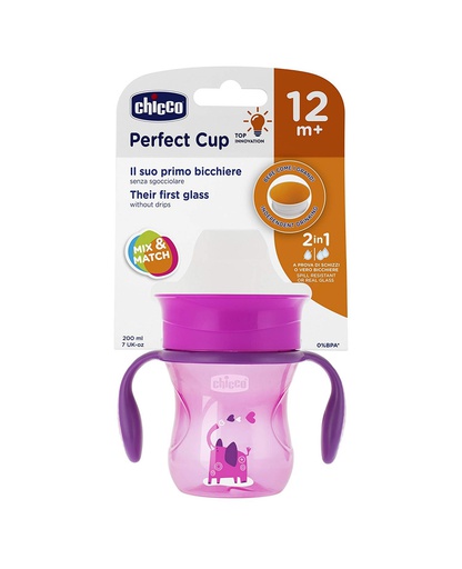 [700018] Chicco Асгардаггүй аяга 12m+ охин 360 Perfect cup Exclusive - ARTSANA S.p.A (IT)