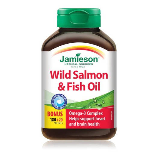 [200508] Jamieson Омега-3 комплекс OMEGA-3 COMPLEX | WILD SALMON & FISH OILS №180+20 - Jamieson Laboratories Ltd (CAN)