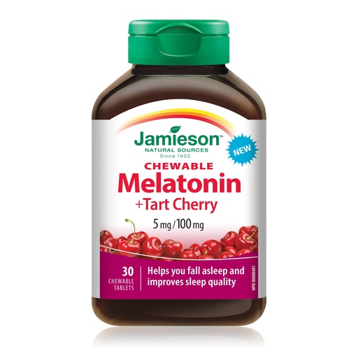 [200499] Jamieson MELATONIN WITH TART CHERRY | CHEWABLE 5мг/100мг №30 Exclusive - Jamieson Laboratories Ltd (CAN)